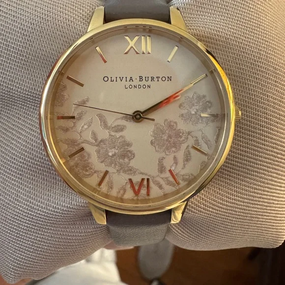 Olivia Burton watch, Lace detail, Leather strap, 34mm - Picture 6 of 6